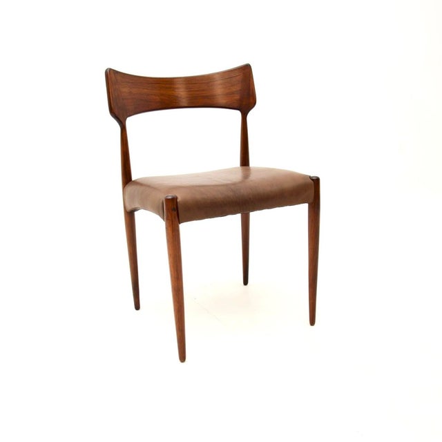 Brown Vintage Danish Desk Chair by Bernhard Pedersen for Bernhard Pedersen & Son, 1960 For Sale - Image 8 of 8