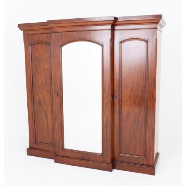 Antique Victorian Gentleman's Wardrobe in Mahogany, 1860 For Sale - Image 3 of 3