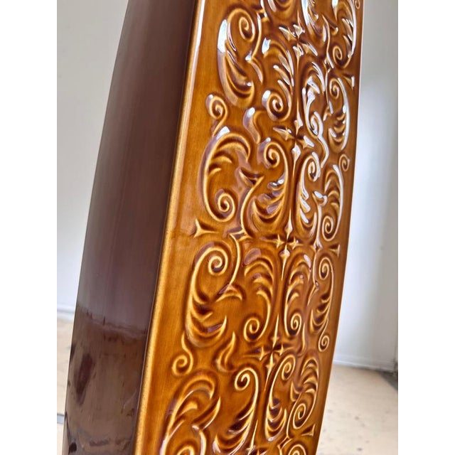 This Czech XXL floor vase is attributed to Ditmar Urbach. It is a special collector's item.