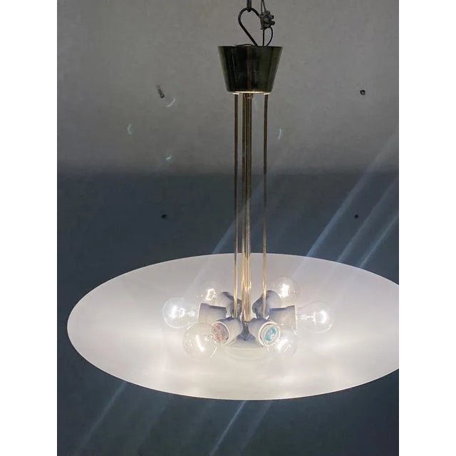 Large Brass Uplight Dome Pendant Light by J. T. Kalmar for Kalmar, 1968 For Sale - Image 10 of 12