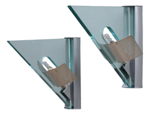 Postmodern Icaro Wall Sconces in Glass and Aluminum by Carlo Forcolini for Artemide, 1980s, Set of 2