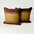 Rustic 1980s Vintage Boho Chic Southwestern Ralph Lauren Jewel Tone Cut Striped Chenille Decorative Pillows - A Pair For Sale - Image 3 of 13