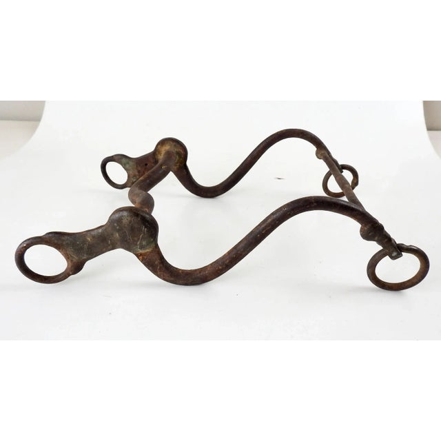 Antique curb bit circa 1860's with well done old modifications. Iron bit with old custom modifications which include added...