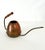 Mid century brass and hammered copper small watering can with bamboo wooden handle. Original lacquered finish....