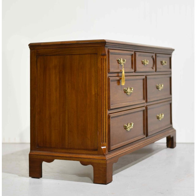 Mid 20th Century Mid Century Georgian Chippendale Lowboy by Davis Furniture of Nashville Tn For Sale - Image 5 of 14