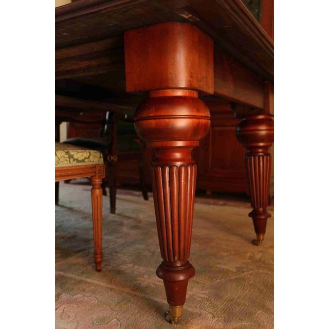 Large Mahogany Dining Table For Sale - Image 4 of 13