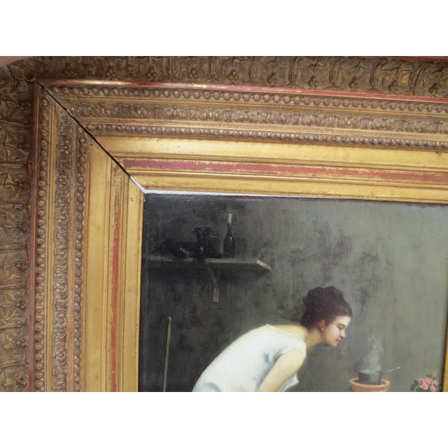 Paul DesireTrouillebert Oil on Panel "Tea Time" For Sale In New York - Image 6 of 13