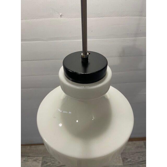 1970s Vintage Ceiling Lamp in Milk Glass, 1970 For Sale - Image 5 of 6