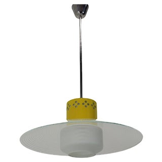 Mid-Century Glass Pendant, 1970s For Sale