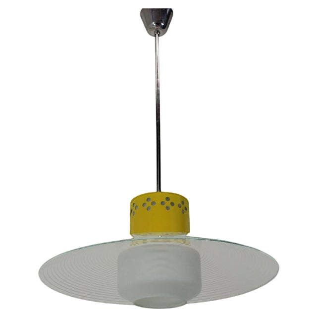 Mid-Century Glass Pendant, 1970s For Sale