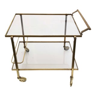 1960s Mid-Century Modern Maison Jansen Bar Cart For Sale