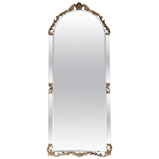 Vintage Art Deco Style Mirror with Beveled Peach Glass Panels by Atsonea, 1960s For Sale - Image 17 of 17