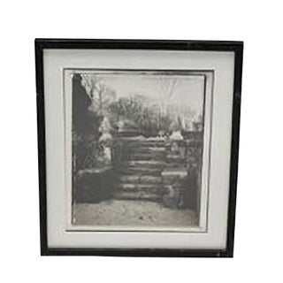 Contemporary Black and White Stairway Photograph in Frame For Sale