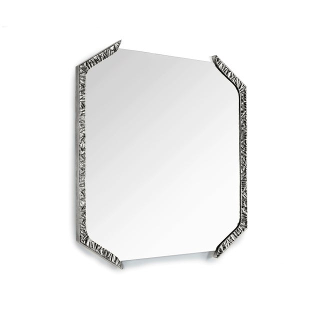 Alentejo Square Mirror in Cast Brass with Nickel Bath from Insidherland, in New conditions. Designed from 2000 Labeled by...