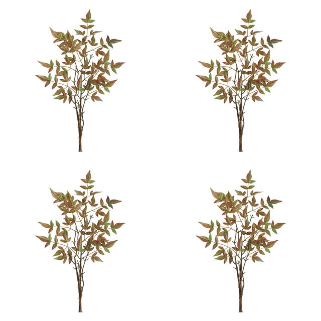 Rustic Mini Leaf Branch (Set of 4) For Sale - Image 3 of 3
