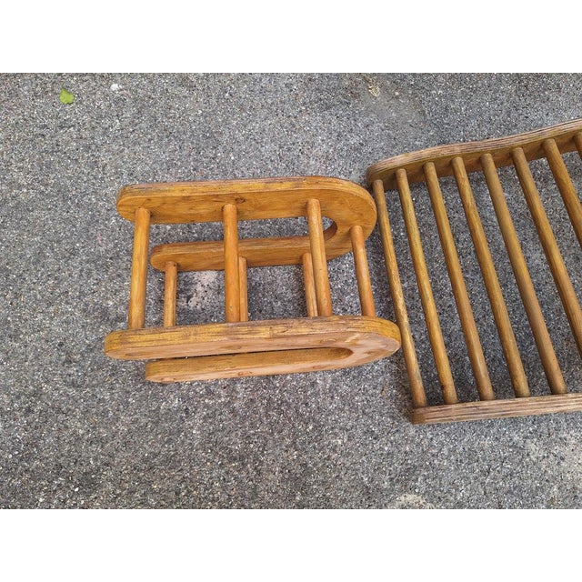 Chaise Lounge with Ensuite Coffee Table in Plywood, Set of 2 For Sale - Image 6 of 8