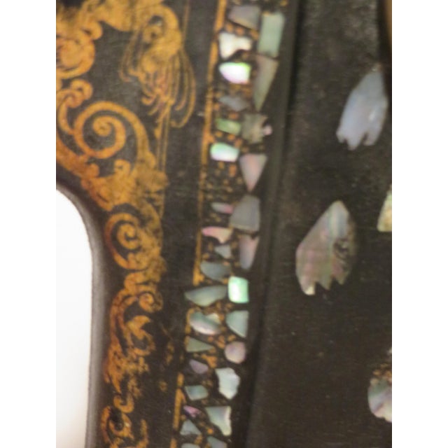 Black Antique 1850's Mantle Cast Iron Clock For Sale - Image 8 of 13