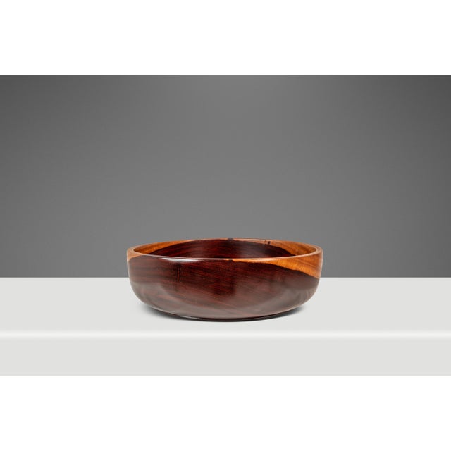 Introducing an exquisite Organic Modern serving bowl carved from solid mahogany wood. Replete with out-of-this-world...