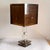 Silver Large Space Age Geometric Table Lamp in Amber and Smoked Acrylic Glass, Italy, 1970s For Sale - Image 8 of 13