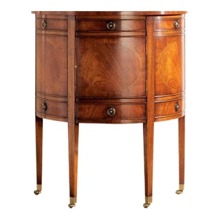 Modern History Georgian Half Round Cabinet For Sale