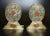 Pair Antique Chinese Serpentine Jade Red Agate Engraved Brass Bookends For Sale - Image 4 of 13