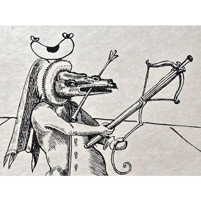 Salvador Dali, Louis de Brézé from Les Songes Drôlatiques de Pantagruel, Original Large Lithograph, 1973 For Sale - Image 4 of 10