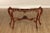 High Quality Vintage Carved Wood Console Table with Shaped Marble Top