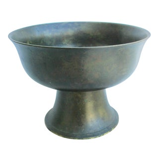 Japanese Mid-Century Patinated Footed Bowl For Sale