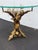 Late 20th Century Hollywood Regency Floral and Gold Painted Finish Glass Top Coffee Table 6646 For Sale - Image 5 of 15