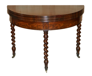 Antique French Demi Lune Extendable Games Table, 1800