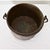 An antique French brass cooking pot with handle for suspending over the fire, dating to the second half of the 19th...