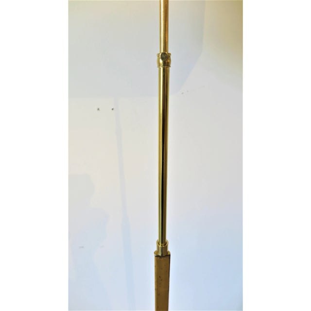 Metal 1970s Gilded Floor Lamp Attributed to Albert Hadley For Sale - Image 7 of 11