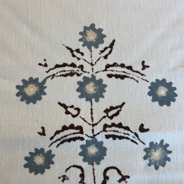 English Designer Penny Morrison Yasmina Linen Fabric - 1 3/8 Yards For Sale - Image 4 of 6