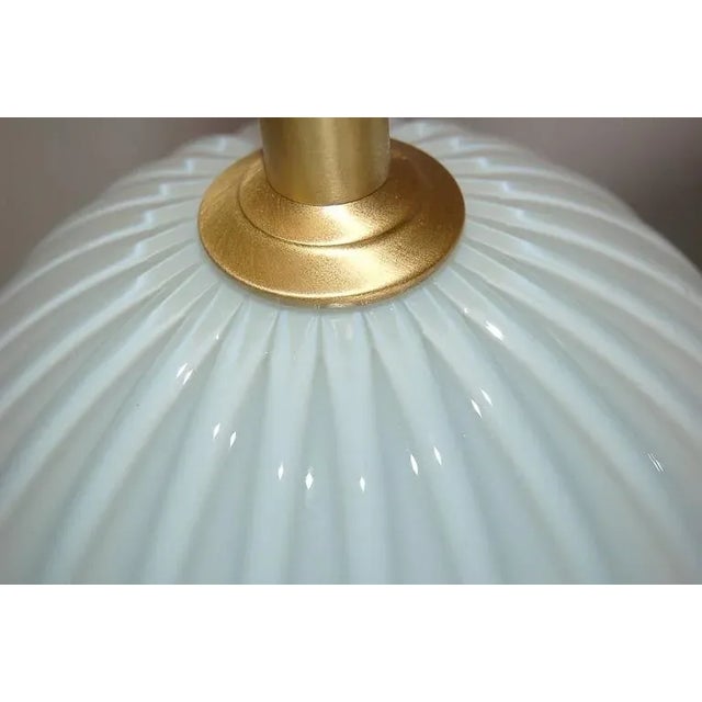 2000 - 2009 Joe Cariati Glass Ball Lamps White For Sale - Image 5 of 8