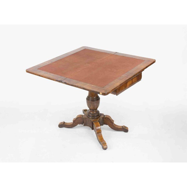 Brown Vintage Italian Wood Game Table, 1950s For Sale - Image 8 of 13
