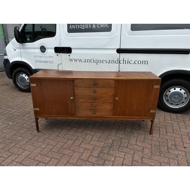 Wood Mid-Century Modern Sideboard by Ole Gjerlov Knudsen & Torben Lind For Sale - Image 7 of 10