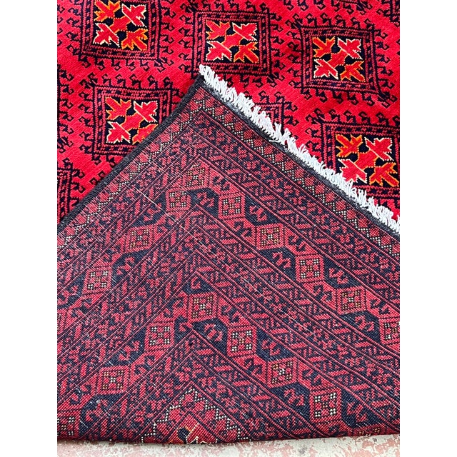 Afghan Turkmen Waziri Wool Rug 6’4” X 9’9” For Sale In Washington DC - Image 6 of 7