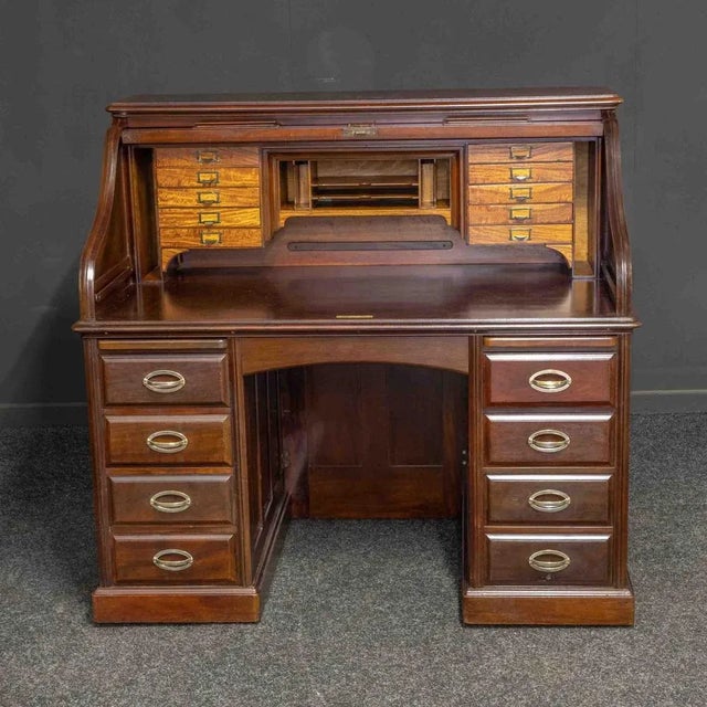 Early 20th Century Mahogany Desk For Sale - Image 13 of 16