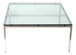 Square Side Table with Glass Top, Germany, 1960s