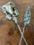 Antique French Neoclassical Silverplate Skewers With Ram's Head and Paisley Design Finials - a Pair For Sale - Image 9 of 12