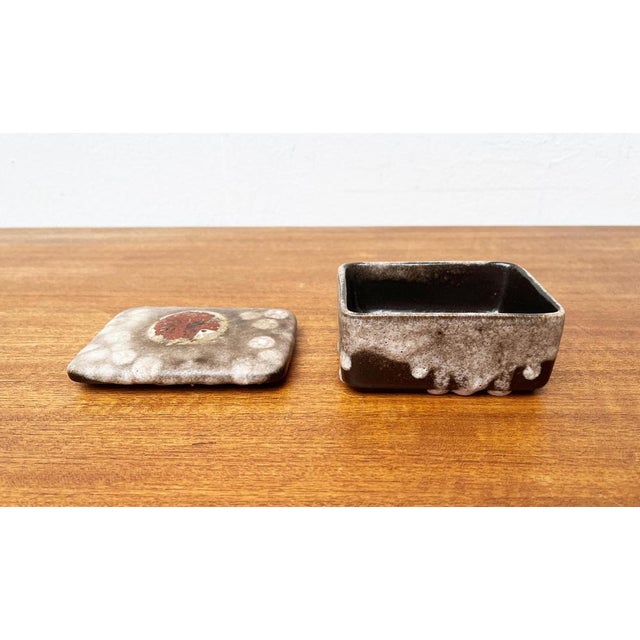 Mid-Century Modern Mid-Century West German Pottery WGP Fat Lava Box with Lid, 1960s For Sale - Image 3 of 18