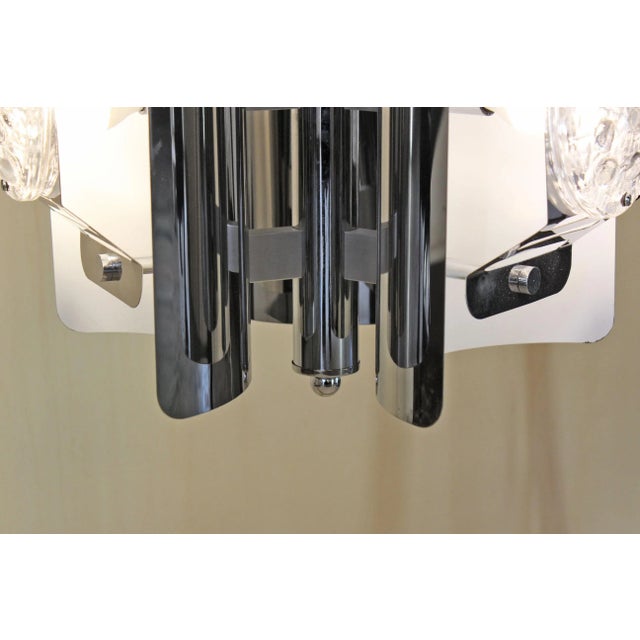 Silver Vintage Space Age Ceiling Lamp, 1970s For Sale - Image 8 of 12