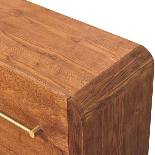 2020s Distressed Tiger Oak Four-Drawer Chest For Sale - Image 5 of 8