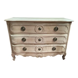 Bleached & Sanded French Fruitwood Commode For Sale