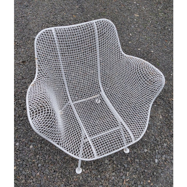 Metal 1950s Woodard Sculptura Arm Chairs a Pair Unmarked For Sale - Image 7 of 9