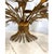 Gold 1960s Hollywood Regency Italian Gold Gilt Tole White Porcelain Roses Chandelier For Sale - Image 8 of 11