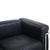 Animal Skin LC2 Three-Seater Sofa in Black Leather by Le Corbusier, 1990s For Sale - Image 7 of 18