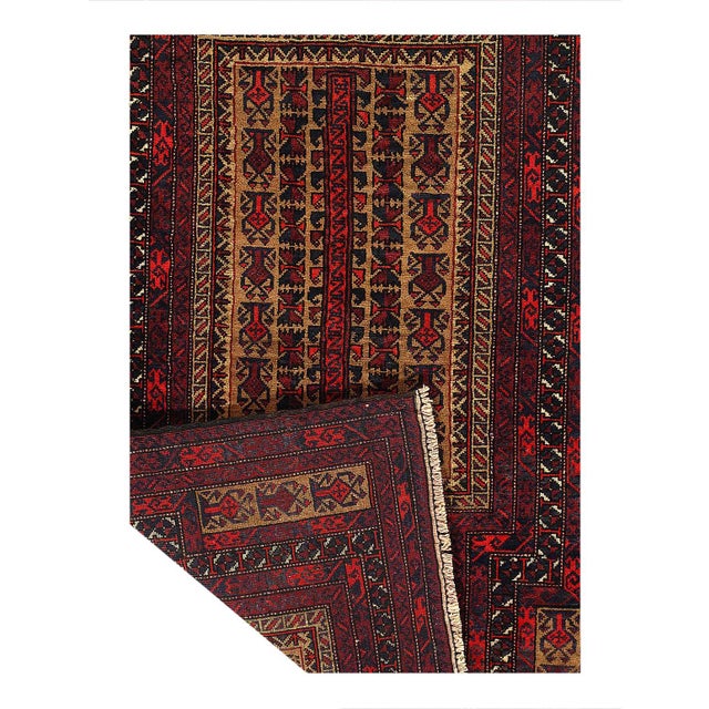 Traditional Pasargad DC Afghan Baluch Handmade Rug For Sale - Image 3 of 3