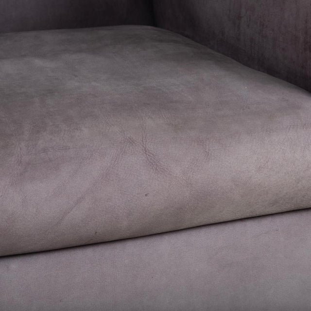 Suitcase Lounge Chair in Grey Lilac Suede and Chrome from Minotti For Sale - Image 5 of 17