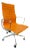 Herman Miller for Eames Executive Height Aluminum Group Chair in Orange Leather For Sale